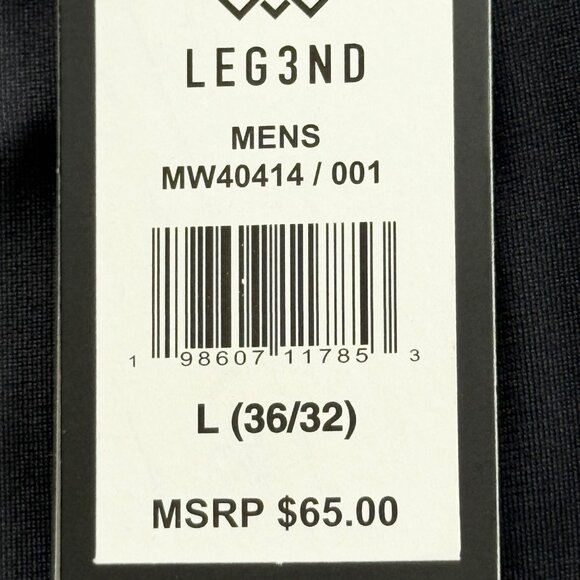 Leg3nd Men's Comfort Fit Performance Stretch Moisture Dark Navy Pants 36x32 NWT - Picture 5 of 11